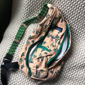 KAVU Rope Crossbody Sling Multicolor Print Hiking Backpack Bag